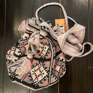 HAND CROCHETED Romanian Folk Bag / Backpack